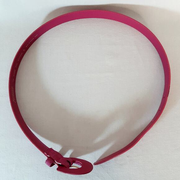Strawbridge Clothier Fuchsia Pig Suede Belt Small Waist PVC Backing - Picture 5 of 11